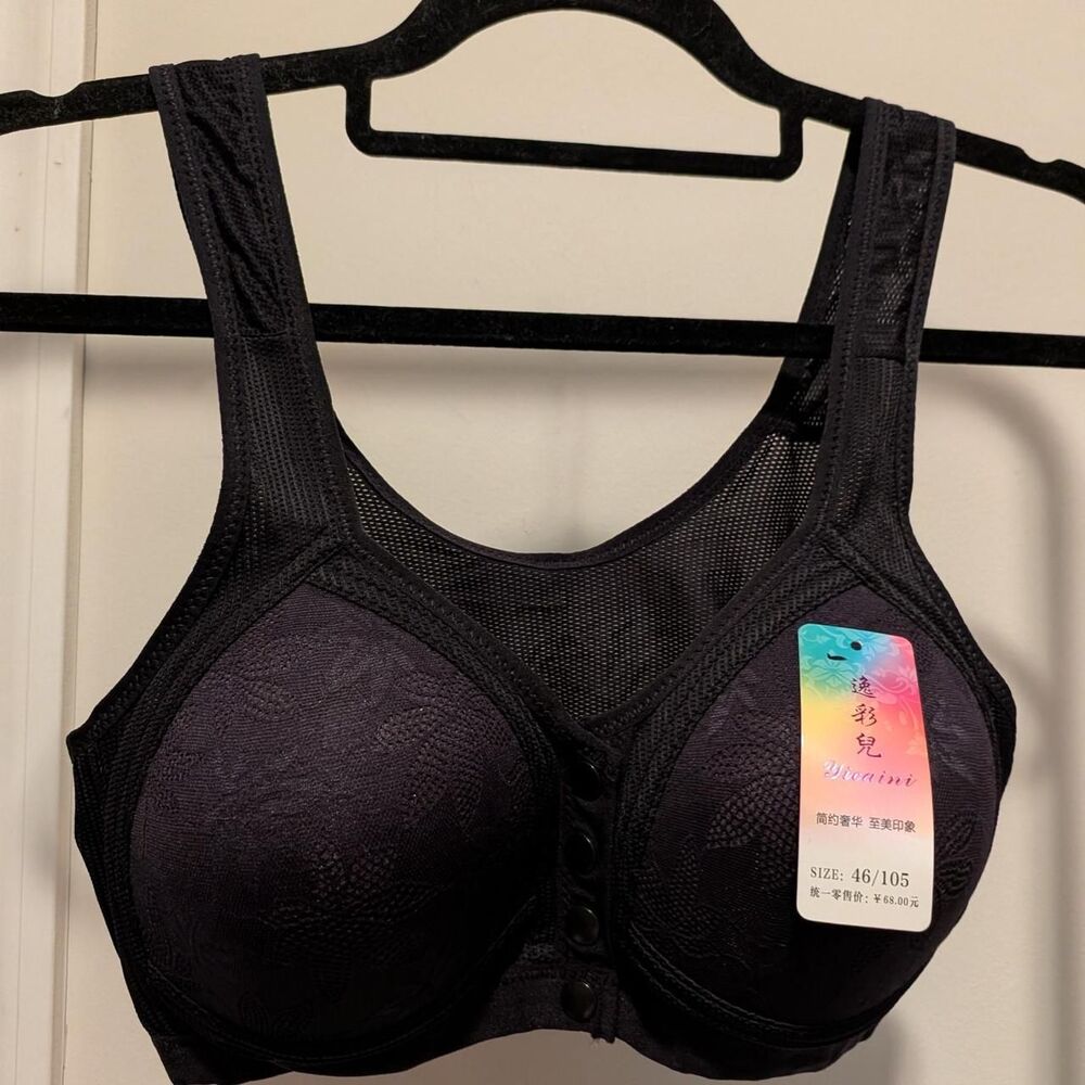 6 pack lace bras with floral embroidery, size 46
